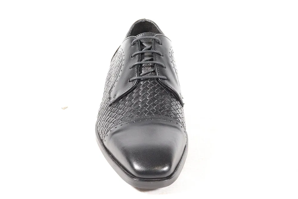 Mercanti Fiorentini Lace-Up - Black Weave (Genuine Leather Upper & Sole)